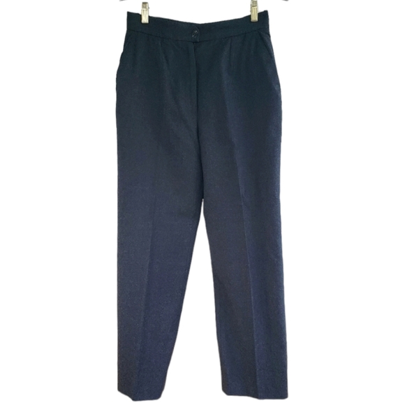 CHANEL Pants - Vintage CHANEL Wool/Cashmere Trousers. Charcoal Gray. Size 38